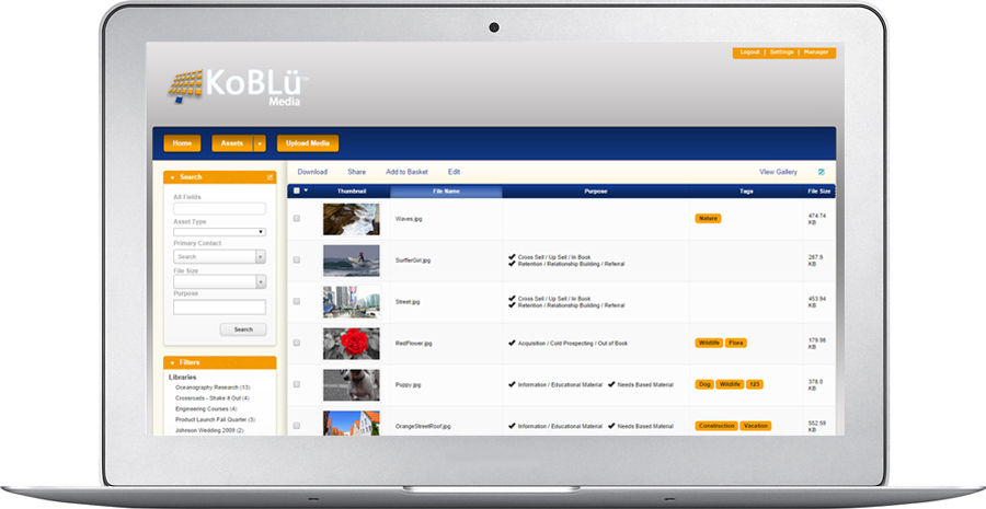 Koblü Media Management Platform
